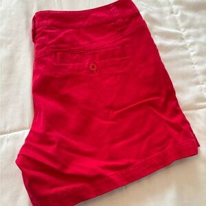 Volcom Red Bermuda Shorts Casual Cotton Blend